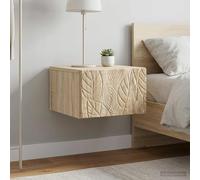 vidaXL Tavolino laterale montato a parete, 2 pezzi, rovere Sonoma, ampio tavolo laterale rettangolare e moderno, utile per la sala da pranzo, design minimalista e funzionale