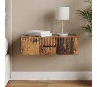 vidaXL Tavolino da Parete Laterale 59 x 34,5 x 17 cm Legno antico
