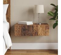 vidaXL Tavolo laterale montato a parete in legno invecchiato, mobili vintage per soggiorno, unità portaoggetti rettangolare, tavolo montato a parete, soluzione ideale per gli spazi