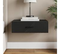 vidaXL Tavolino da Parete Laterale 59 x 34,5 x 17 cm Nero