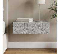 vidaXL Tavolino da Parete Laterale 87,5 x 34,5 x 17 cm Grigio Cemento