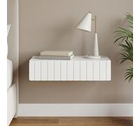 vidaXL Tavolino da Parete Laterale Bianco 87,5 x 34,5 x 17 cm