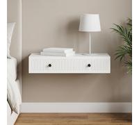 vidaXL Tavolino da Parete Laterale Bianco 87,5 x 34,5 x 17 cm