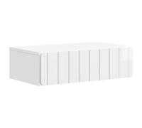 vidaXL Tavolino da Parete Laterale Bianco Lucido 59 x 34,5 x 17 cm