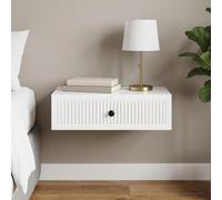 vidaXL Tavolo laterale montato a parete lucido, 59 x 34,5 x 17 cm, tavolo laterale rettangolare, stile minimalistico, legno ingegneriato, arredamento compatto, mobile montato a parete