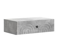 vidaXL Tavolino da Parete Laterale Grigio Cemento 59 x 34,5 x 17 cm