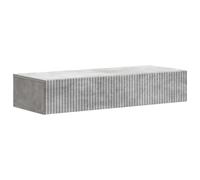 vidaXL Tavolino da Parete Laterale Grigio Cemento 87,5 x 34,5 x 17 cm