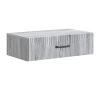 vidaXL Tavolino da parete Sonoma grigio 59 x 34,5 x 17 cm, soggiorno, tavolino moderno rettangolare, montato a parete, molto spazio, mobili eleganti, salvaspazio