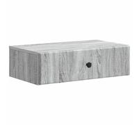 vidaXL Tavolo Laterale Montato a Parete Grigio Sonoma 59 x 34,5 x 17 cm, Mobile da soggiorno, Moderno, Rettangolare, con Spazio Amico, Pratico ed Elegante come Tavolino Ausiliare