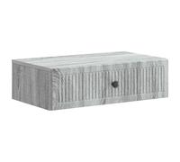 vidaXL Tavolo Laterale Montato a Parete Grigio Sonoma 59 x 34,5 x 17 cm, Tavolo Laterale Rettangolare, Stile Minimalista, Legno Ingegnato, Arredamento Compatto, Mobile Montato a Parete