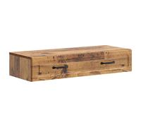 vidaXL Tavolo laterale montato a parete in legno invecchiato, moderno armadio di stoccaggio, design rettangolare, organizer spazioso per soggiorno, multiuso, unità funzionale di scaffalatura
