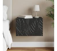 vidaXL Tavolo laterale montato a parete, nero, 34,5 x 33 x 20 cm, ampio, rettangolare e moderno, utile per la sala, design minimalista e funzionale