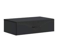 vidaXL Tavolino da Parete Laterale Nero 59 x 34,5 x 17 cm