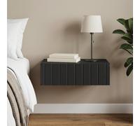 vidaXL Tavolino montato a parete, nero, 59 x 34,5 x 17 cm, moderno, rettangolare, da parete, funzionale, design minimalista, per un perfetto ordine a casa