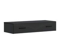 vidaXL Tavolino da Parete Laterale Nero 87,5 x 34,5 x 17 cm