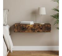 vidaXL Tavolino da Parete Laterale Rovere Fumo 87,5 x 34,5 x 17 cm