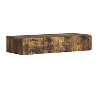 vidaXL Tavolino da Parete Laterale Rovere Fumo 87,5 x 34,5 x 17 cm