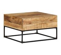 vidaXL Tavolino da Salotto 68x68x41 cm in Legno di Mango Grezzo