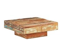 vidaXL Tavolino da Salotto 80x80x28 cm in Legno Massello di Recupero