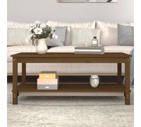 VIDAXL - Tavolino da Salotto Miele 110x55x45 cm Legno Massello di Pino