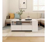 vidaXL Tavolino da Salotto Bianco 102x55x42 cm Legno Legno Multistrato