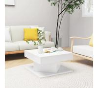 vidaXL Tavolino da Salotto Bianco 57x57x30 cm in Legno Multistrato Se siete alla ricerca di un tavolo per tenere le vostre bevande a portata di mano o di un'area dedicata per conservare libri e altri 