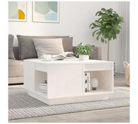 VIDAXL - Tavolino Da Salotto Bianco 60x61x32,5 Cm Legno Massello Di Pino