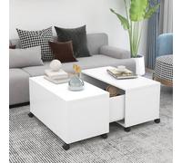 vidaXL Tavolino da Salotto Bianco 75x75x38 cm in Legno Multistrato