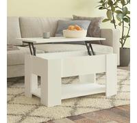 vidaXL Tavolino da Salotto Bianco 79x49x41 cm in Legno Multistrato