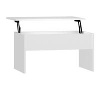Tavolino da salotto bianco 80x50,5x41,5 cm legno multistrato