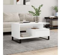 vidaXL Tavolino da Salotto Bianco 90x49x45 cm in Legno Multistrato