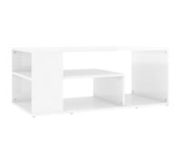 vidaXL Tavolino da Salotto Bianco Lucido 100x50x40cm Legno Multistrato