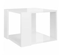 vidaXL Tavolino da Salotto Bianco Lucido 40x40x30 cm Legno Multistrato