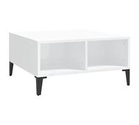 vidaXL Tavolino da Salotto Bianco Lucido 60x60x30 cm Legno Multistrato