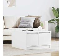vidaXL Tavolino da Salotto con Cassetti Bianco 70,5x70x40 cm