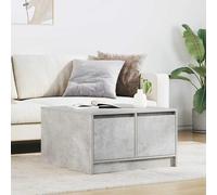 vidaXL Tavolino da Salotto con Cassetti Grigio Cemento 70,5x70x40 cm, Tavolo Centrale, tavolino da Divano, Tavolo da Divano, tavolino