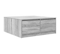 vidaXL Tavolino da Salotto con Cassetti Grigio Sonoma 100x100x40 cm, Tavolo Centrale, tavolino da Divano, Tavolo da Divano, tavolino