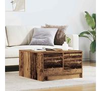 vidaXL Tavolino da Salotto con Cassetti Legno Antico 70,5x70x40 cm