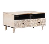 vidaXL Tavolino da salotto con cassetto Bianco 80 x 54 x 40 cm