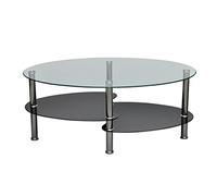 vidaXL Tavolino Design Esclusivo 3 Ripiani Nero