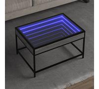 vidaXL Tavolino da Salotto con LED Infinity Grigio Sonoma 70x50x41 cm