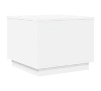 vidaXL Tavolino da Salotto con Luci LED Bianco 50x50x40 cm