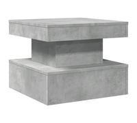 vidaXL Tavolino da salotto con luci LED Grigio cemento 50x50x40 cm