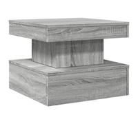 vidaXL Tavolino da Salotto con Luci LED Grigio Sonoma 50x50x40 cm
