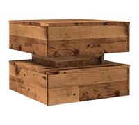 VidaXL Tavolino da Salotto con Luci LED Legno Antico 50x50x40 cm