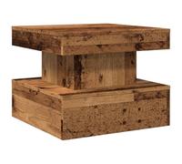 vidaXL Tavolino da Salotto Legno Antico con Luci LED 50x50x40 cm
