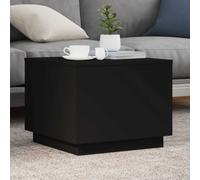 vidaXL Tavolino da Salotto con Luci LED Nero 50x50x40 cm