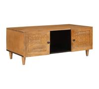 vidaXL Tavolino da salotto con porta Marrone chiaro 100 x 54 x 40 cm
