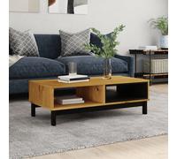 vidaXL Tavolino da Salotto FLAM 100x50x32,5 cm Legno Massello di Pino