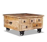 vidaXL Tavolino da salotto grezzo in legno di mango 70x70x40 cm
